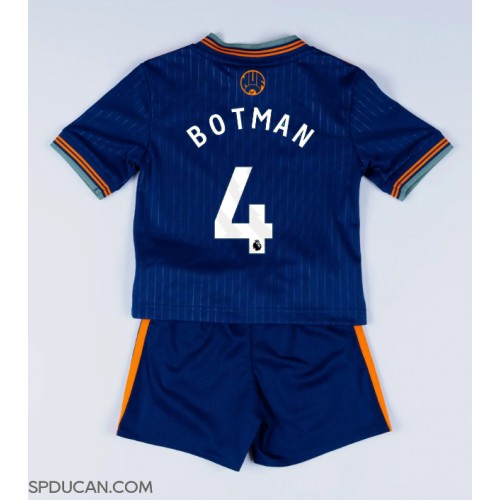 Dječji Nogometni Dres Newcastle United Sven Botman #4 Rezervni 2025-26 Kratak Rukav (+ Kratke hlače)